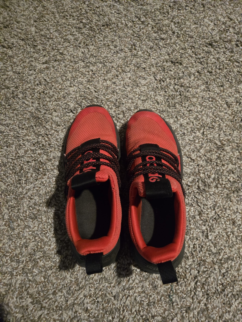 adidas Kids Red and Black Lace-Up Sneakers